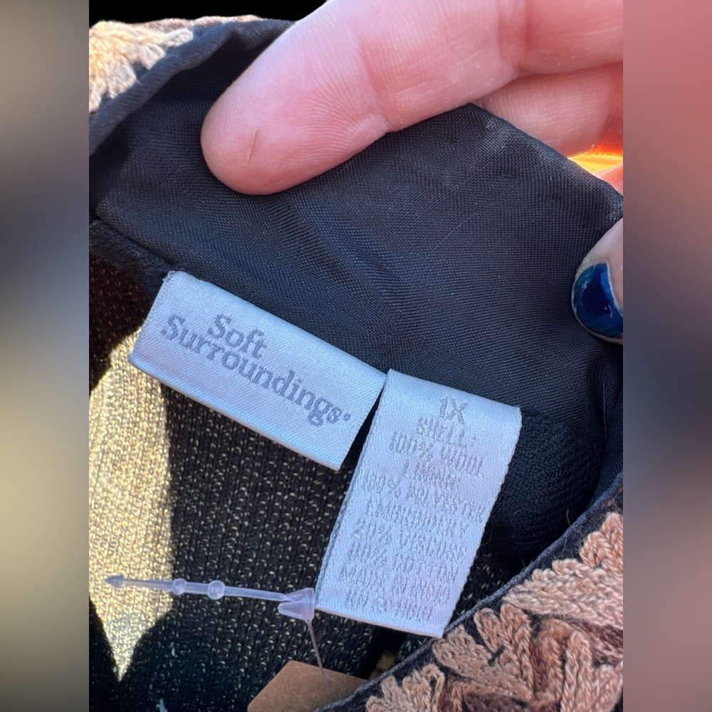 Soft Surrounding Wool Embroidered Button Down Dus… - image 4